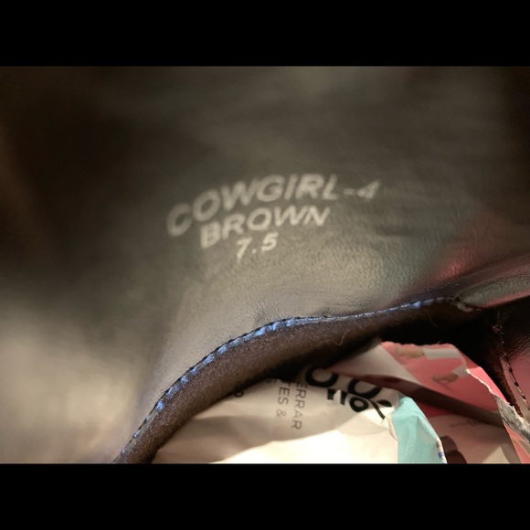 Jacobies Brown faux leather riding boots - Picture 7 of 7